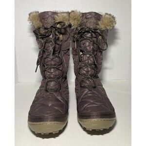Columbia Women’s Minx Mid II Waterproof Winter Boots Fur Sz 10 BL3825 Omni-Grip
